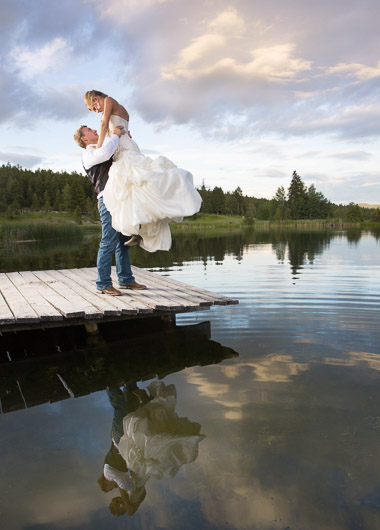 destination wedding photo in montana